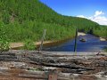 BAM Road entlang der Baikal Amur Magistrale in Sibirien