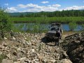 BAM Road entlang der Baikal Amur Magistrale in Sibirien