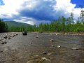 BAM Road entlang der Baikal Amur Magistrale in Sibirien