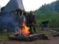 Lagerfeuer in Sibirien