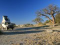 Camping auf Kubu Island in den Makgadikgadi Pans (Botswana)