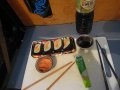Sushi mit eingelegtem Ingwer