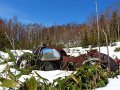 altes Motorrad im Shiretoko Nationalpark (Japan)