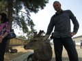 Claus mit Hirsch in Nara