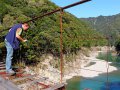 Hängebrücke über den Kitayama-gawa River