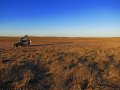 Camping in der Steppe Kasachstans