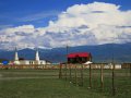 Dorf im mongolischen Altai
