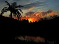 Abends am See im McLaren Falls Park (Neuseeland)