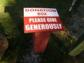 Spendenbox in Nugget Creek (Neuseeland)