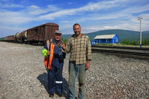 Bahnarbeiter an der BAM (Russland)