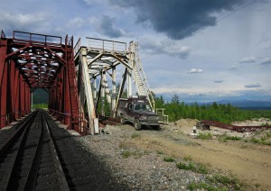 zweigleisige Brücke an der BAM (Russland)