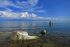 Baden im Baikalsee (Russland)