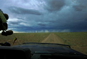 Gewitter in der Steppe (Mongolei)