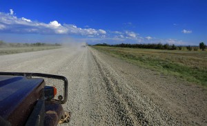 Strasse durch die Steppe (Kasachstan)